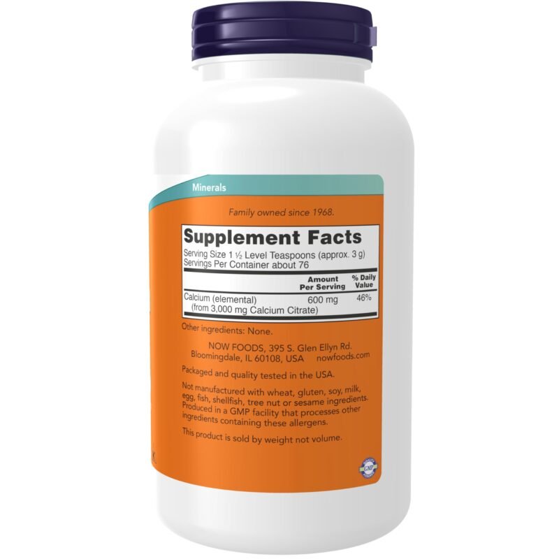 Now Foods Calcium Citrate, 8 Oz - Powder - Image 7