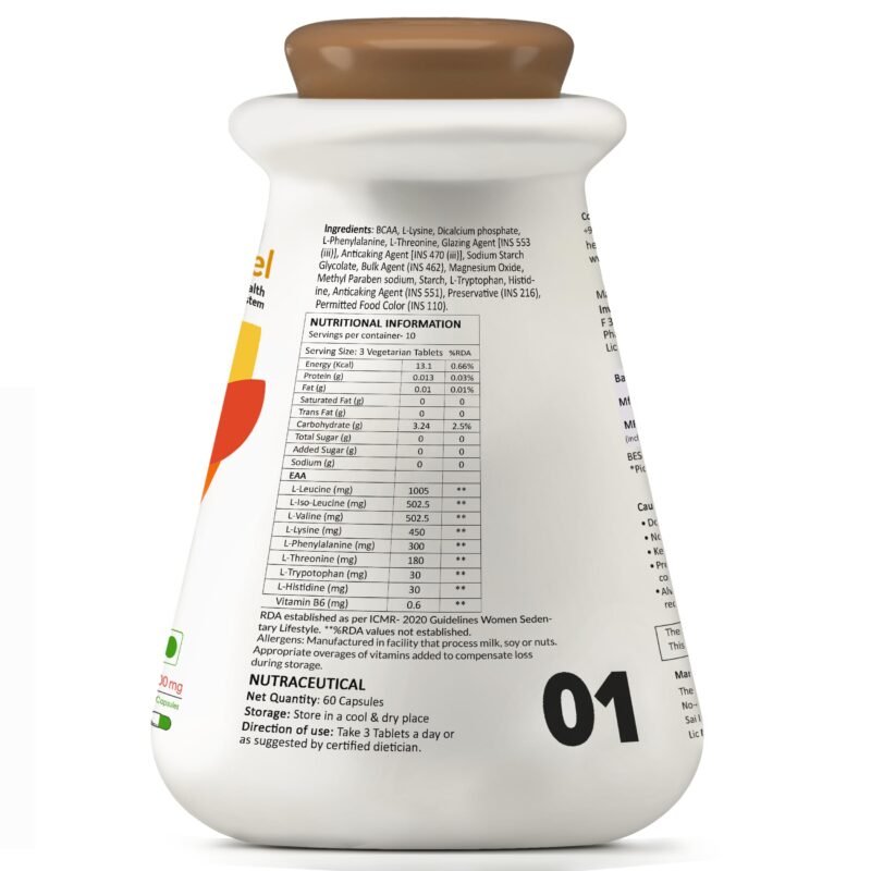MyFitFuel EAA Plus (Essential Amino Acids) (3000 mg) 60 Tablets - Image 4