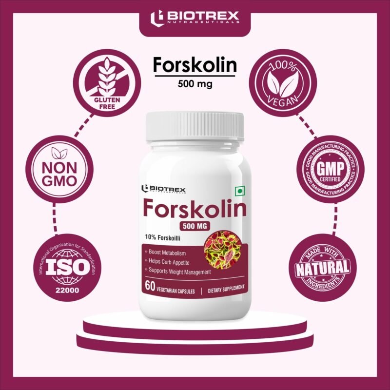 Biotrex Forskolin - 500mg, Reduce weight and be slim (60 Capsules) - Image 4