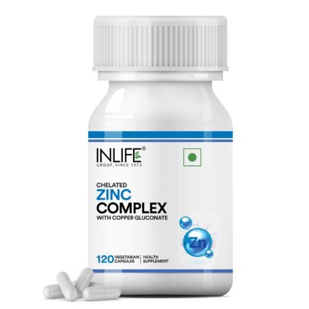 Inlife Zinc Supplements With Zinc Picolinate & Gluconate Complex,Copper Gluconate,Immune Support,Boosts Overall Wellness,Promotes Skin Health,Aids Digestion Capsule For Men & Women (Pack Of 1,120)