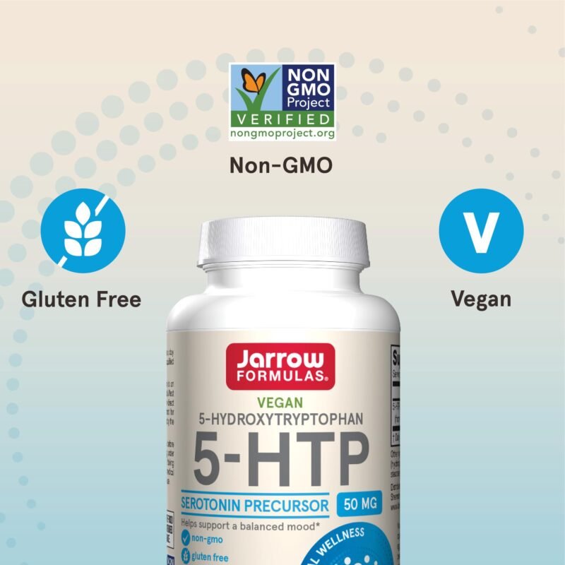 Jarrow Formulas, 5-HTP, 50 mg, 90 Veggie Caps - Image 7