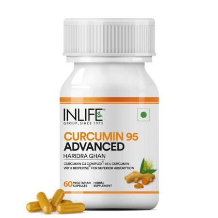 INLIFE Curcumin C3 Complex (95% Curcuminoids) 500 mg Turmeric with BioPerine (Piperine) Extract Supplement 5 mg - 60 Capsules (Pack of 1)