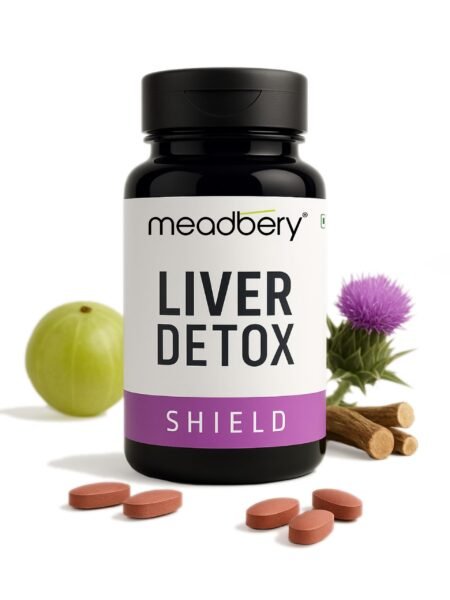 Meadbery Liver Detox Milk Thistle Extract Detox Supplement For Men And Women With 600Mg Of Silybum Marianum For Healthy Liver Helps in Cleanse Liver Natural Fatty Liver Support 30 Vegetarian Tablets