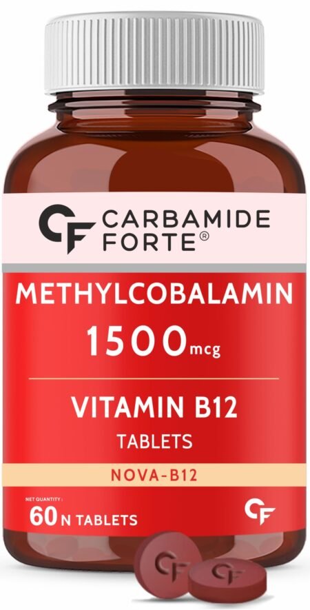 Carbamide Forte Vitamin B12 Supplements - Methylcobalamin 1500mcg Vitamin b12 tablets| B12 supplement for men & Women | Active form of b12-60 Tablets