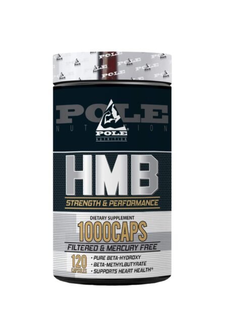 Pole Nutrition HMB Strength And Performance - Pure Beta-Hydroxy for Heart Health Support | 120 Capsules, Essential for Strength and Performance