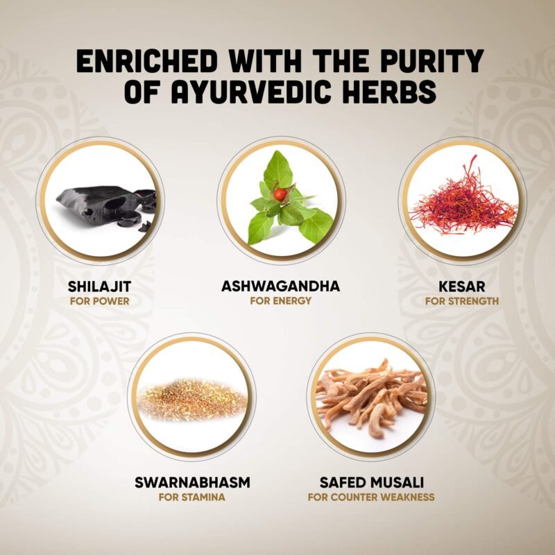 Dabur Shilajit Gold : 100 % Ayurvedic Capsules for Strength , Stamina and Power -20 capsules - Image 3