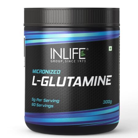 INLIFE L Glutamine Powder 5000mg | L Glutamine Supplement for Men - Unflavoured - 60 SERVINGS - 300g