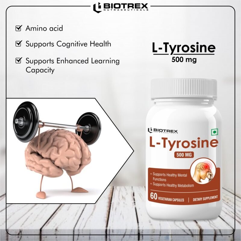 Biotrex Nutraceuticals L-Tyrosine 500mg - 60 Capsules - Image 6