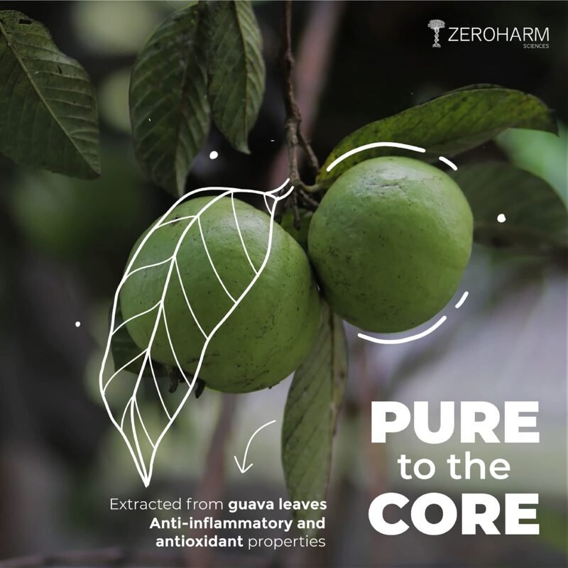 ZEROHARM Zinc Tablets | Guava Leaves Extract | 600mg per Serving | High Absorption Nano Formulated Zinc For Immunity, Skin, Hair, Bone, Vision & Cognitive Health | For Men & Women | 60 Veg Tablets - Image 5