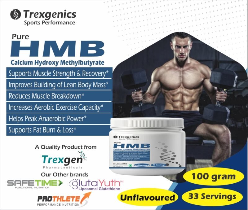 Trexgenics HMB CALCIUM PURE POWDER (ß-Hydroxy ß-Methylbutyrate Calcium), Lean Muscle Mass, Strength, Exercise Performance (33 Servings) (100 gram) - Image 7