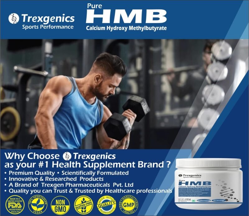 Trexgenics HMB CALCIUM PURE POWDER (ß-Hydroxy ß-Methylbutyrate Calcium), Lean Muscle Mass, Strength, Exercise Performance (33 Servings) (100 gram) - Image 3