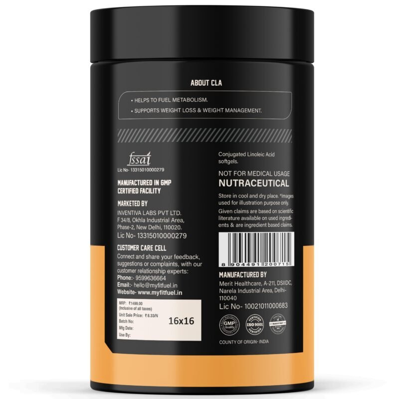MyFitFuel CLA 2000mg, (180 Softgels), Supplement For Men & Women - Image 3